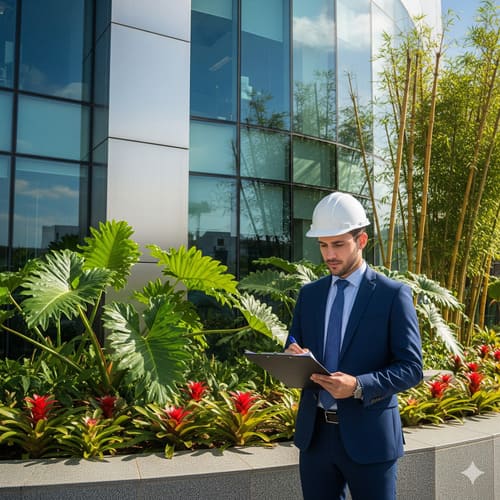 Engenheiro elaborando Laudo Técnico